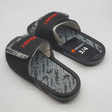 NEW AND1 BOYS SLIDE SANDALS SHOES SIZE 3-4 BLACK CROSSOVER ADJUST STRAP SPORTS