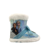 Disney Frozen 2 Anna & Elsa Cozy Faux Fur Lined Slipper Bootie (Toddler Girls) SIZE 7-8