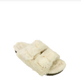Secret Treasures Women's Luxe Faux Fur Two Band Slide Slippers