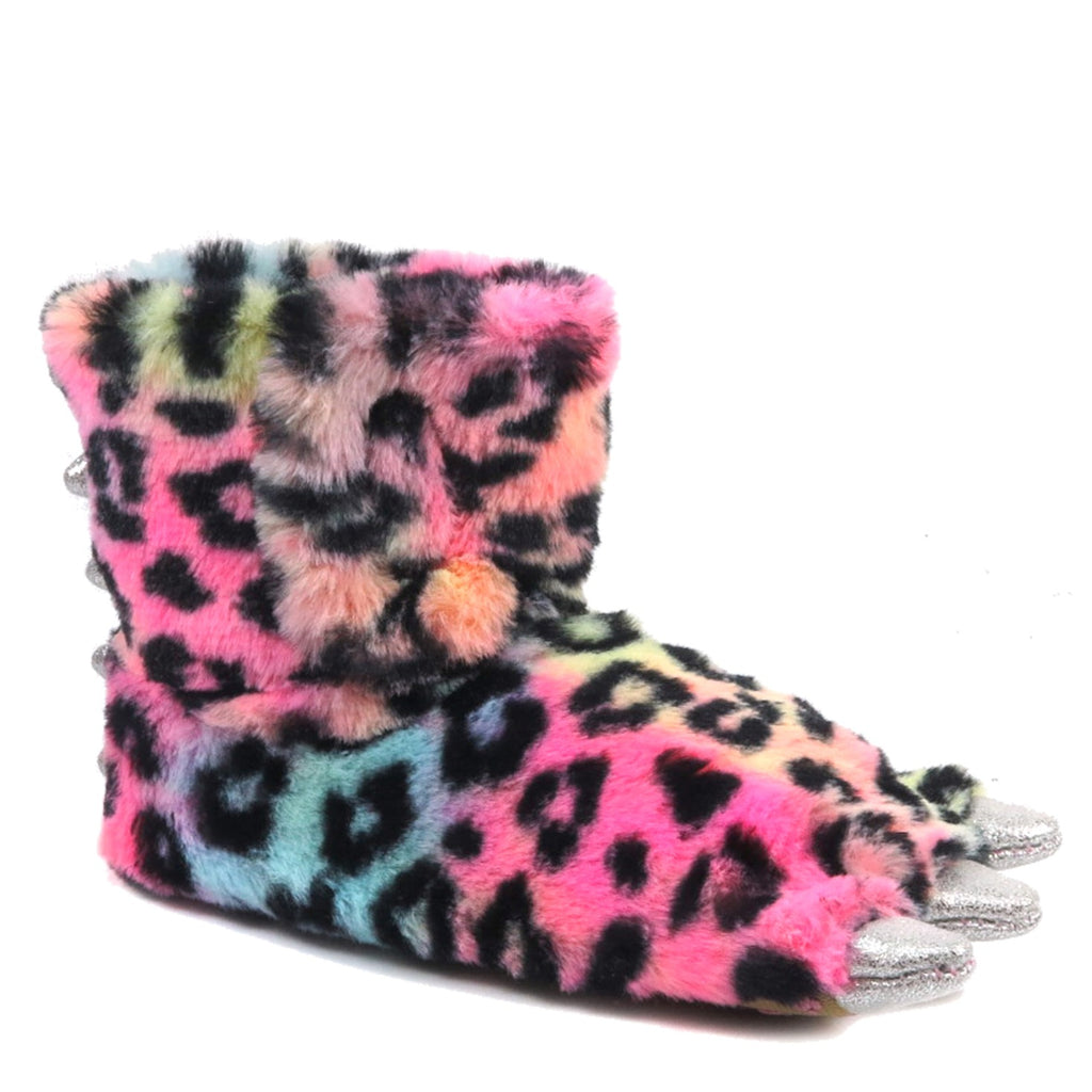 Wonder Nation Leopard Claw Foot Slipper Bootie