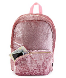 Style.Lab Fashion Angels Backpack-Pink Glitter/Velvet Pocket Magic Sequin Back Pack