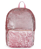 Style.Lab Fashion Angels Backpack-Pink Glitter/Velvet Pocket Magic Sequin Back Pack