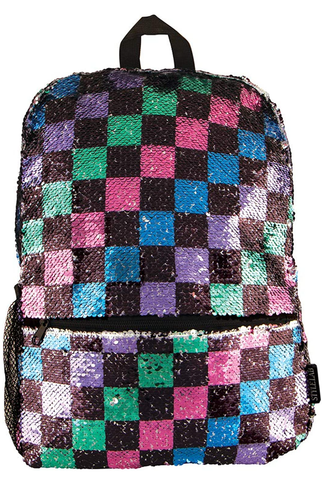 Style.Lab by Fashion Angels MINI Silver Shimmer Backpack with Faux Fur Pocket