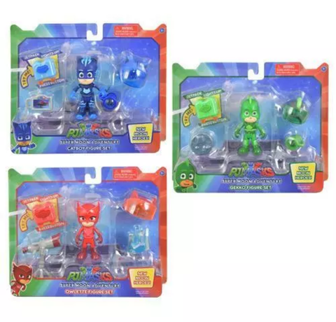 PJ MASKS Super Moon Adventure Figure Set - Choose Your Catboy, Owlette or Gekko