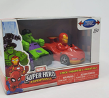 Marvel Super Hero Adventures The HULK & IRONMAN 2-Pack Pull Back Action Cars NEW