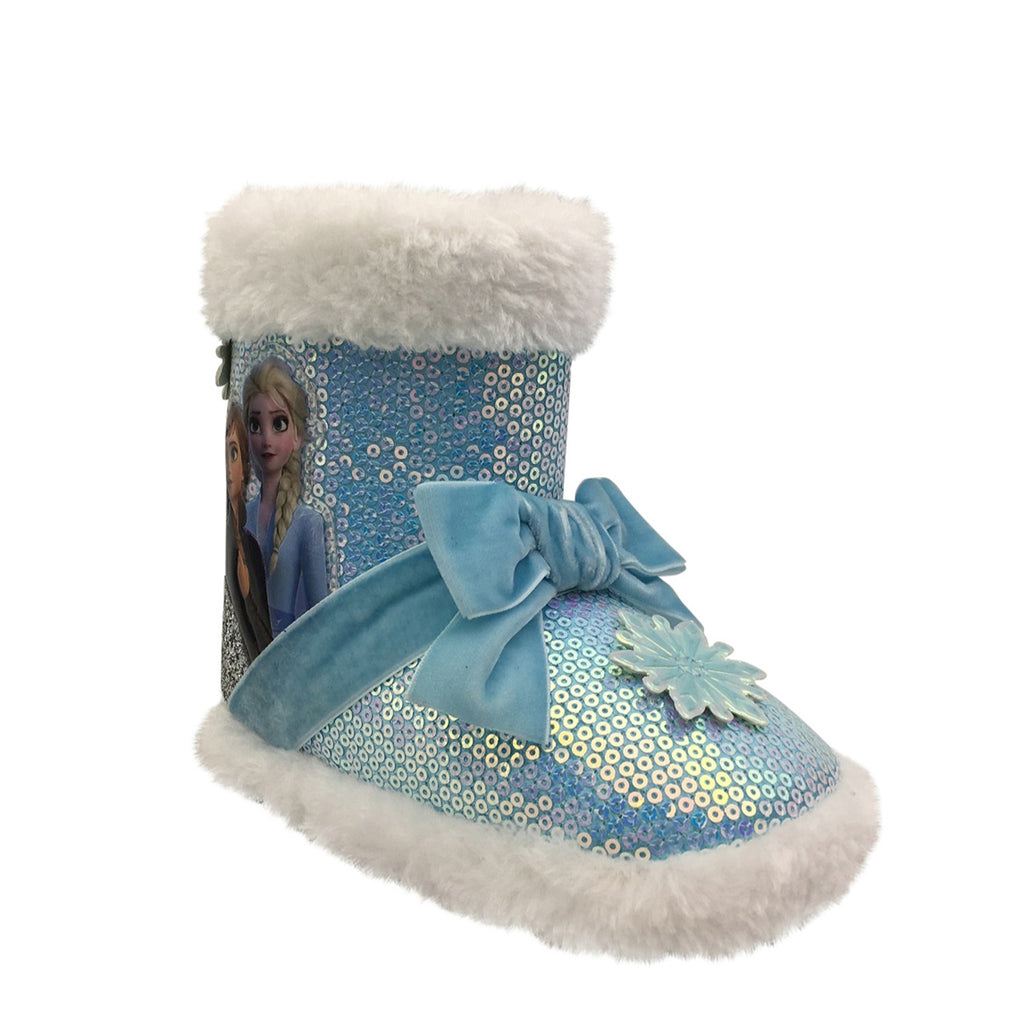 Disney Frozen 2 Anna & Elsa Cozy Faux Fur Lined Slipper Bootie (Toddler Girls) SIZE 7-8