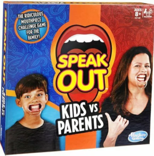 Hasbro Speak Out Kids Vs Parents Game Factory Sealed Game Night Fun 4-10 Players