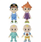 Cocomelon Friends & Family, 4 Figure Pack 3 Inch Character Toys JJ TomTom YoYo